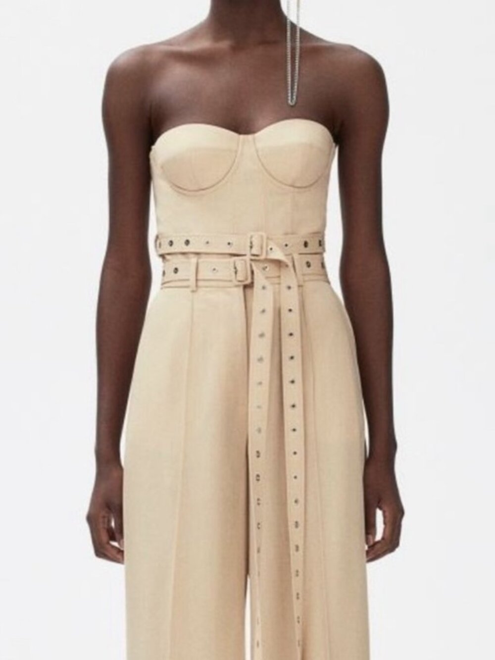Rokh H&M Collaboration Wool Blend Corset Top with Belt size XL NWT